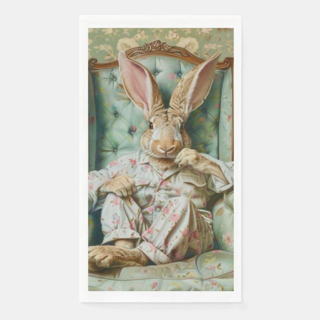 Servilleta De Papel Extremely Sophisticated Rabbit Guest Towels (Anverso)