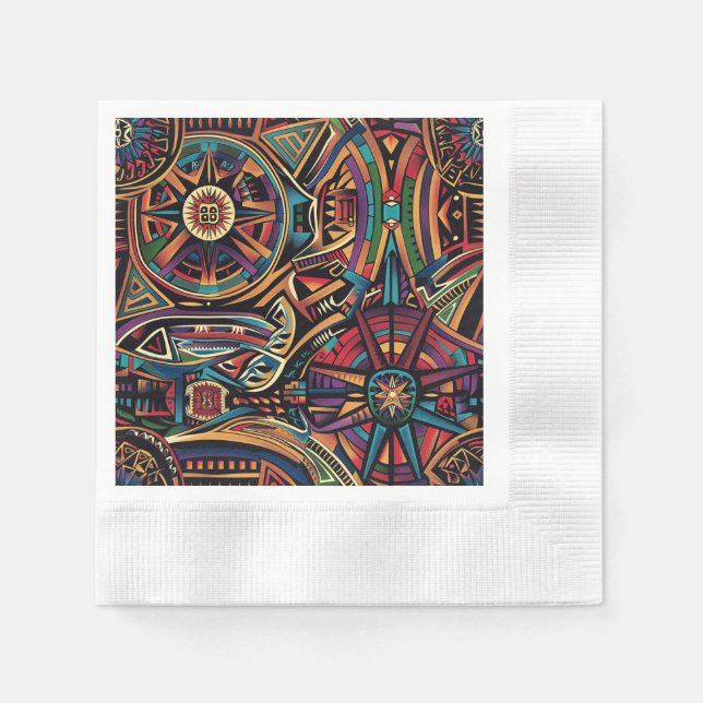 Servilleta De Papel Exuberante "Crónica de los antiguos" Fiesta Cockta (Anverso)