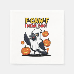 Servilleta De Papel F-Caw-F Me Refiero A Boo Gracioso Cráneo Halloween