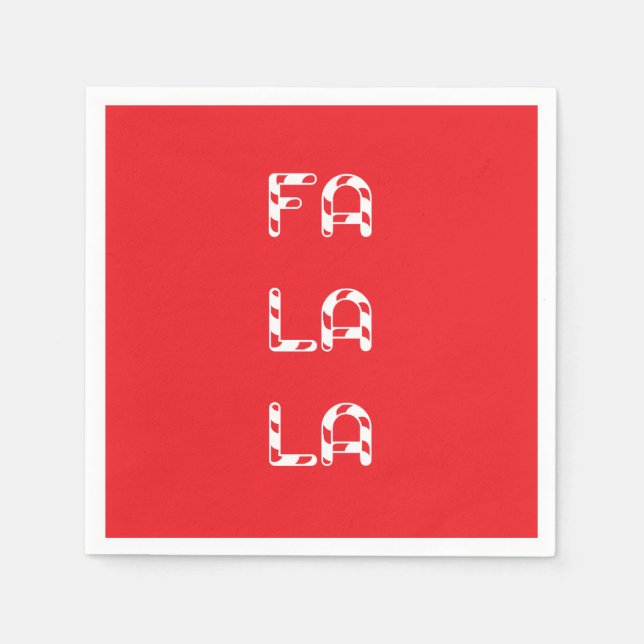 Servilleta De Papel Fa La La christmas (Anverso)