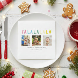 Servilleta De Papel Fa La La Navidad 3 Collage de fotos Cute Pastel