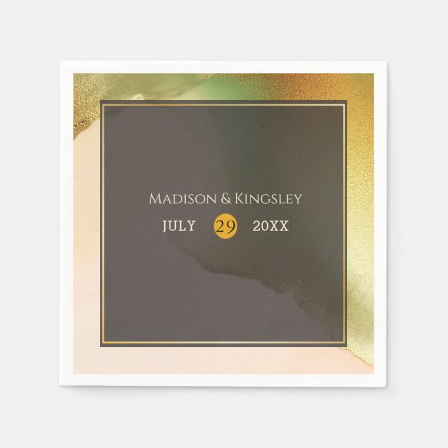 Servilleta De Papel Fab Chartreuse 🤵 Boda de presupuesto audaz y eleg (Anverso)