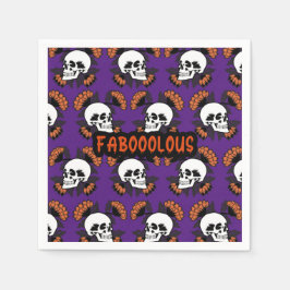 Servilleta De Papel Fabólico Espeluznante Scary Skulls Halloween Patte