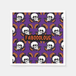 Servilleta De Papel Fabólico Espeluznante Scary Skulls Halloween Patte