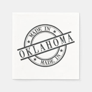 Servilleta De Papel Fabricado En Oklahoma Símbolos Con Logo Con Sello