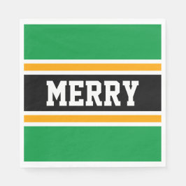 Servilleta De Papel Fabulosas franjas festivas de color negro brillant