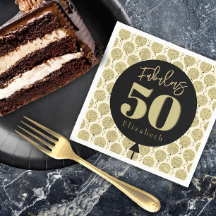 Servilleta De Papel Fabuloso 50 cumpleaños de oro