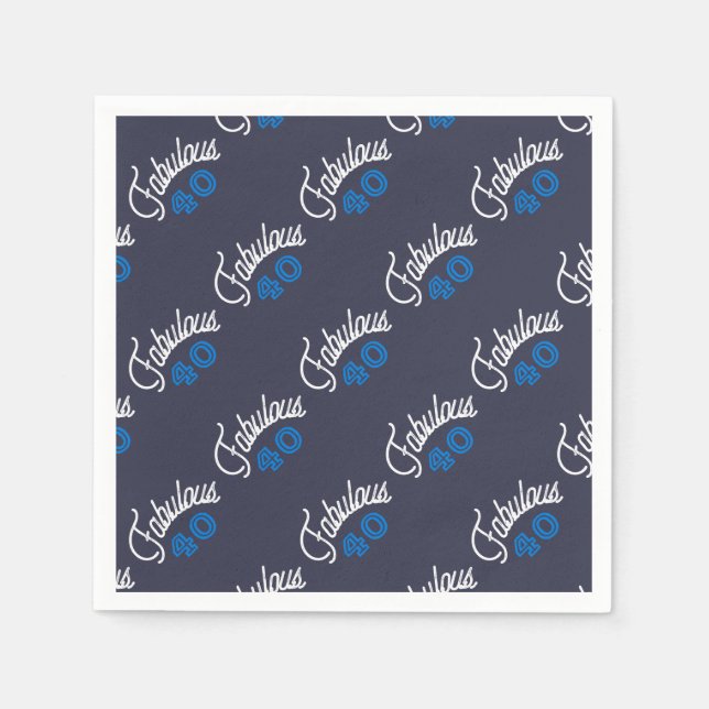 Servilleta De Papel Fabuloso cumpleaños 40 (Anverso)