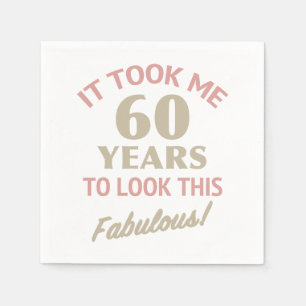 Servilleta De Papel Fabuloso cumpleaños número 60