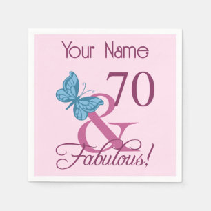 Servilleta De Papel Fabuloso cumpleaños número 70