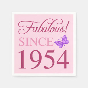 Servilleta De Papel Fabuloso desde 1954 70º cumpleaños
