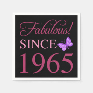 Servilleta De Papel Fabuloso desde 1965, cumpleaños número 60