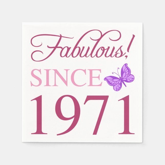 Servilleta De Papel Fabuloso desde 1971 (Anverso)