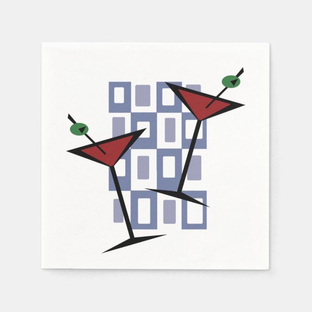 Servilleta De Papel Fabuloso Martini estilo vintage (Anverso)