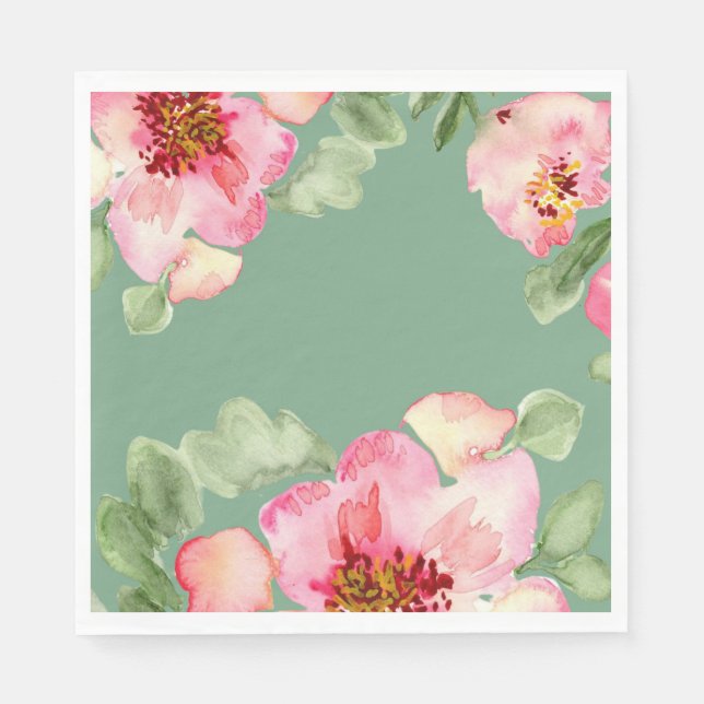 Servilleta De Papel Fabulous Florals Garden Party Bridal Shower (Anverso)