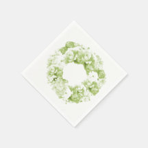 Fachadas de papel Wreath verde monocromático