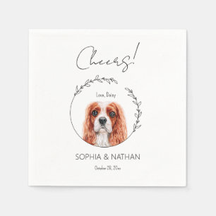 Servilleta De Papel Fácil Cavalier Perro Boda Cocktail Napkins