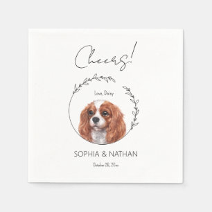 Servilleta De Papel Fácil Cavalier Perro Boda Cocktail Napkins