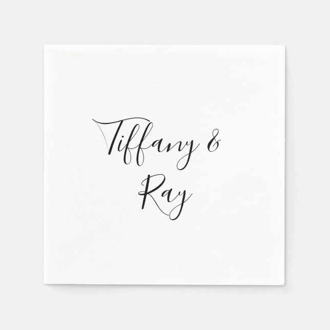 Servilleta De Papel Fácil elegancia de las servilletas de bodas (Anverso)