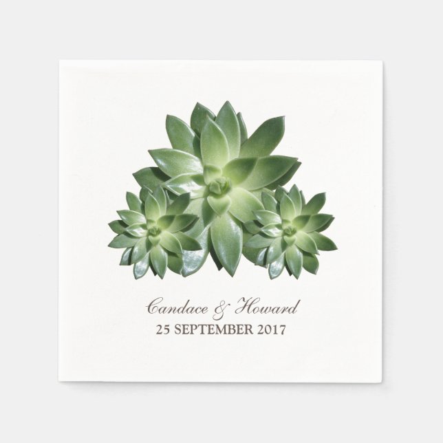 Servilleta De Papel Fácil y suculento pañales de papel Boda (Anverso)