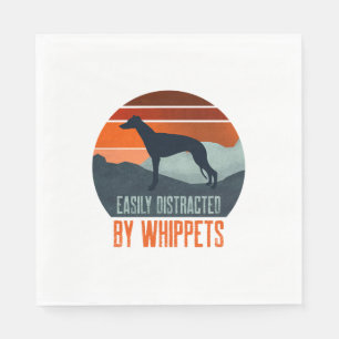 Servilleta De Papel Fácilmente Distraído Por Caminar Perros Whippets
