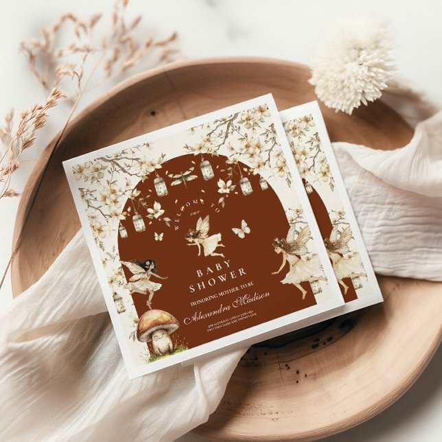 Servilleta De Papel Fairies Wildflowers Flower Meadow Baby Shower (Subido por el creador)