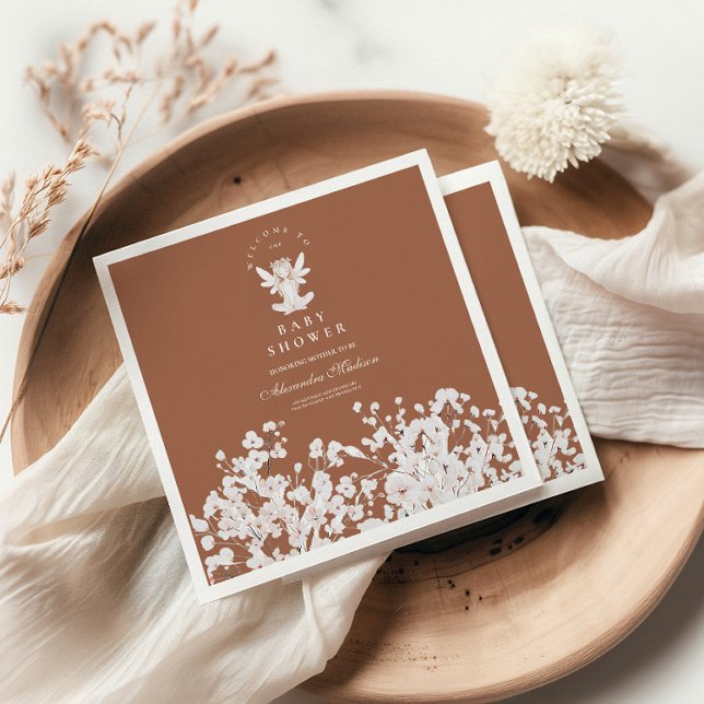 Servilleta De Papel Fairy Baby Shower de flores silvestres encantadas (Subido por el creador)