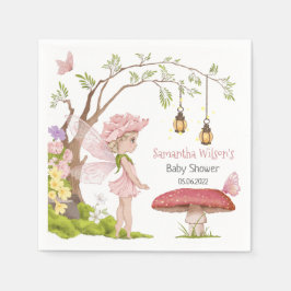Servilleta De Papel Fairy Baby Shower Floral Fairy Baby Shower