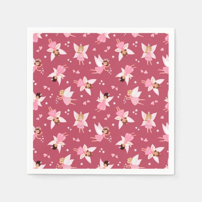 Servilleta De Papel Fairy Birthday Party (Anverso)