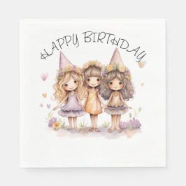 Servilleta De Papel Fairy Birthday Party Napkins