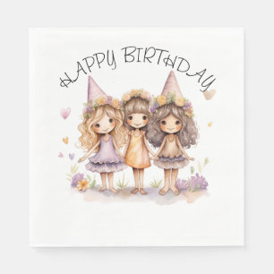 Servilleta De Papel Fairy Birthday Party Napkins