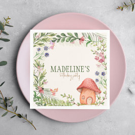 Servilleta De Papel Fairy Enchanted Forest Mushroom Greeneration Flora