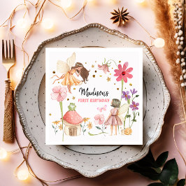 Servilleta De Papel Fairy Fiesta Encantado Forest Garden Fairy Birday