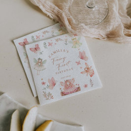 Servilleta De Papel Fairy First Chica Birthday Party