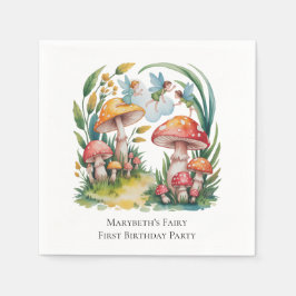 Servilleta De Papel Fairy First Chica Birthday Party