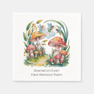 Servilleta De Papel Fairy First Chica Birthday Party