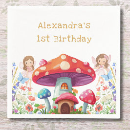 Servilleta De Papel Fairy First Floral Chica primer Fiesta de cumpleañ