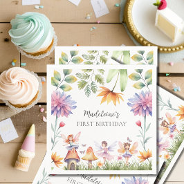 Servilleta De Papel Fairy First Magical Garden 1º cumpleaños