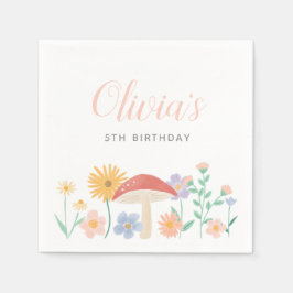 Servilleta De Papel Fairy Floral Chica Birday Party