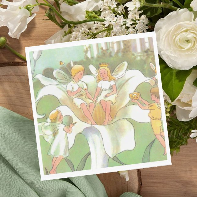 Servilleta De Papel Fairy Floral Garden Enchanted Forest Chica Birday (Subido por el creador)