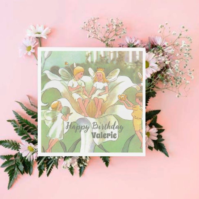 Servilleta De Papel Fairy Floral Garden Enchanted Forest Chica Birday (Subido por el creador)