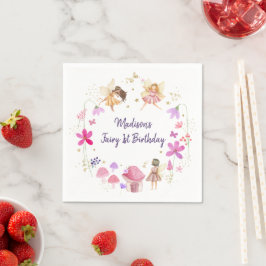 Servilleta De Papel Fairy Garden Floral Birday
