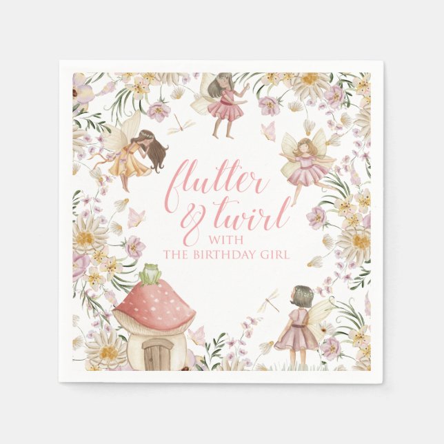 Servilleta De Papel Fairy wildflower (Anverso)