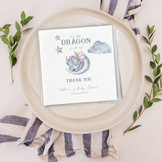 Servilleta De Papel Fairytale Dreamy Dragon Baby Shower (Subido por el creador)