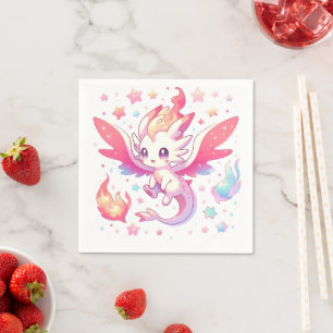 Servilleta De Papel Fairytale Fiery Dragon Baby Shower