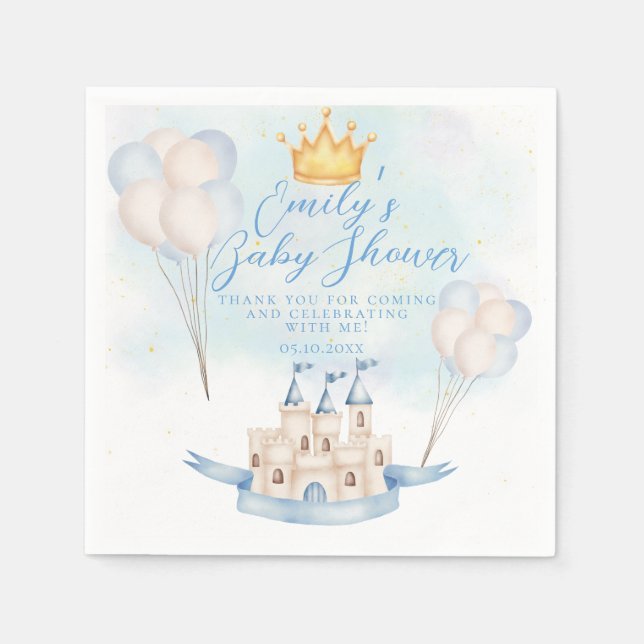 Servilleta De Papel Fairytale magia Castillo fiesta Baby Shower (Anverso)