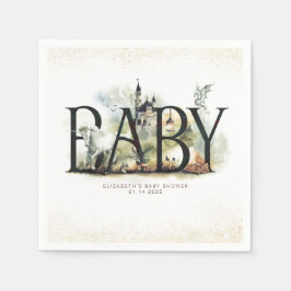Servilleta De Papel Fairytale Magic Baby Shower Napkins