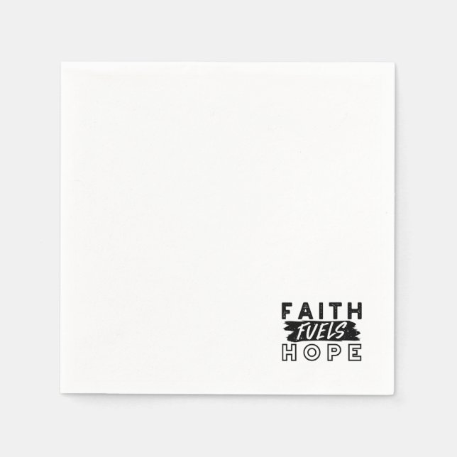 Servilleta De Papel Faith Fuels Hope Quote – Uplifting Christian Art (Anverso)