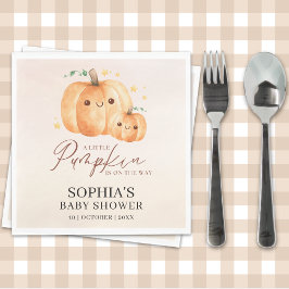 Servilleta De Papel Fall Baby Shower – "A Little Pumpkin Is on the way