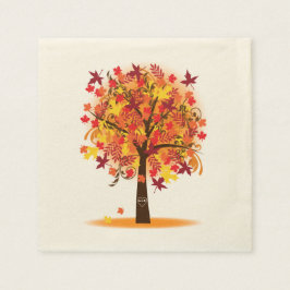 Servilleta De Papel Fall Bridal Shower Ecru Cocktail Napkin